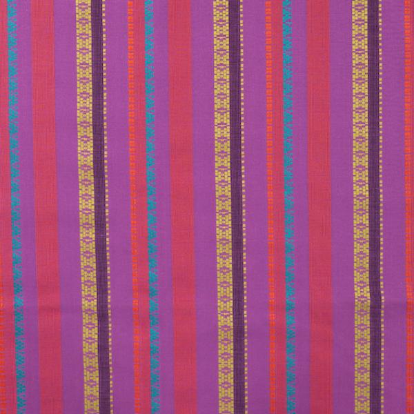 Viskose Lila mit Ethno Streifen
