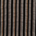 Viskose Schwarz mit Ethno Streifen