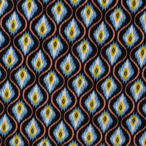 Viskosestoff mit Baumwolle Yellow Peacock