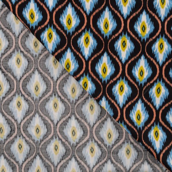 Viskosestoff mit Baumwolle Yellow Peacock