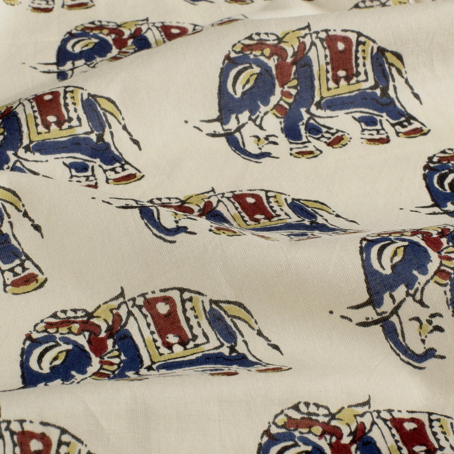 Stoff aus Indien "Elephant" - Baumwolle Voile Meterware