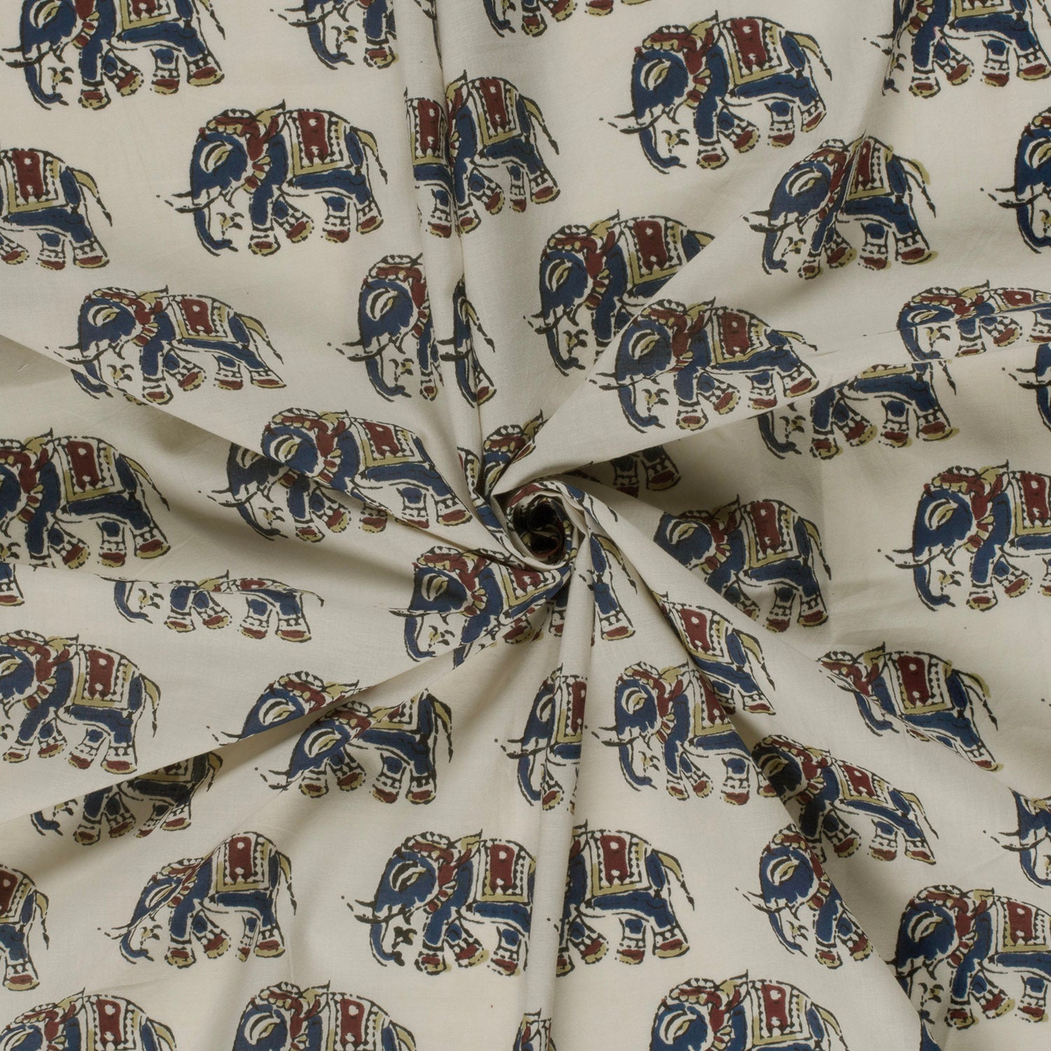 Stoff aus Indien "Elephant" - Baumwolle Voile Meterware