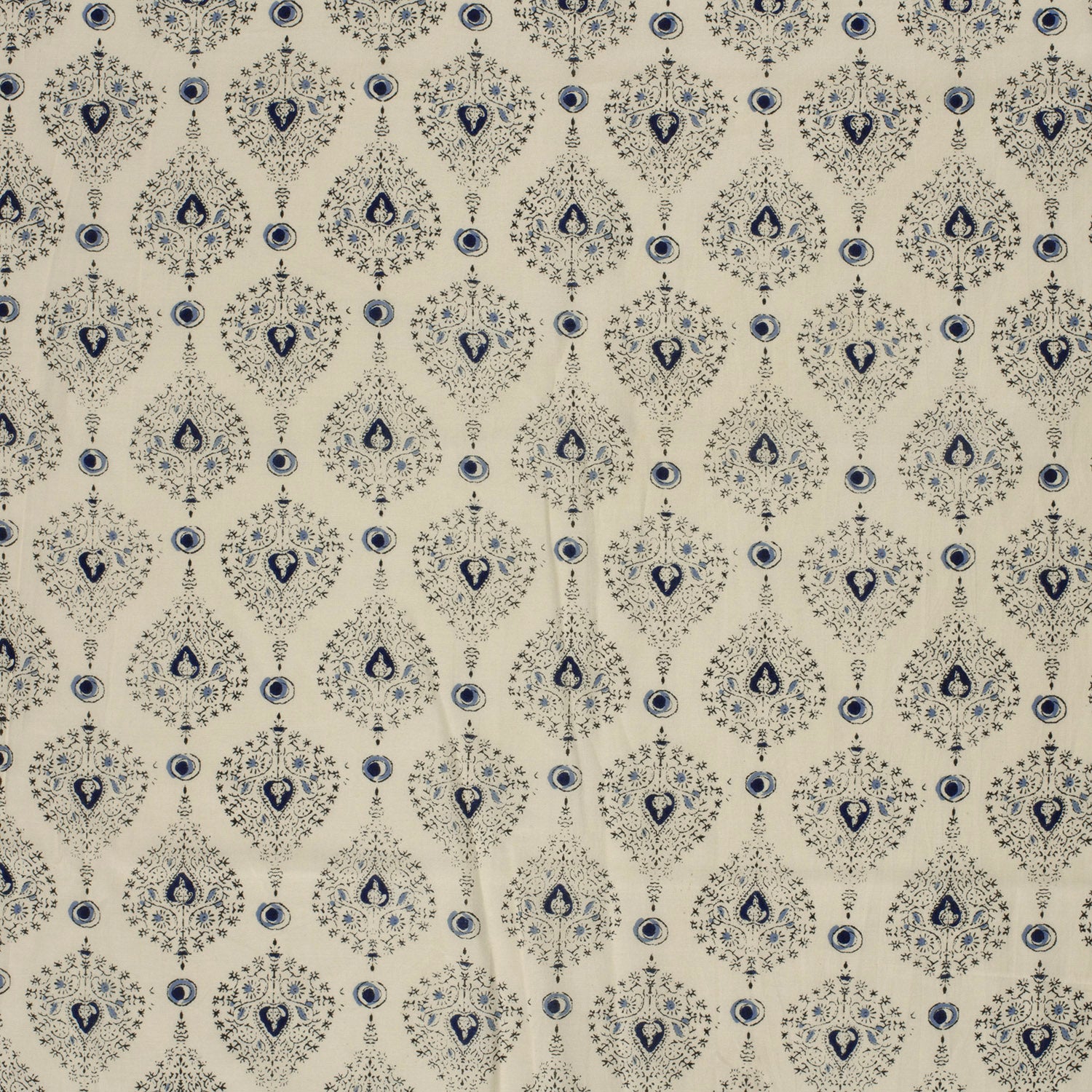 Stoff aus Indien "White Mosaic" - Baumwolle Voile Meterware