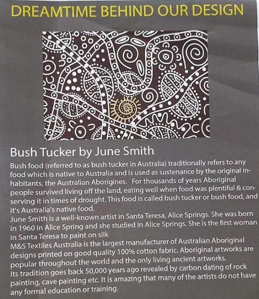 WHITE BUSH TUCKER Stoff aus Australien