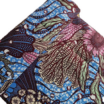 Wax Print „Floral Rosa Blau“ – afrikanischer Baumwollstoff