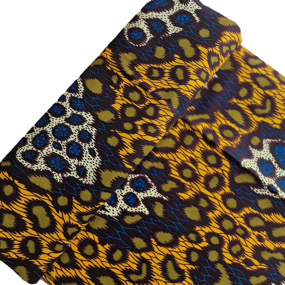 Wax Print „Leo Gelb“ – afrikanischer Baumwollstoff