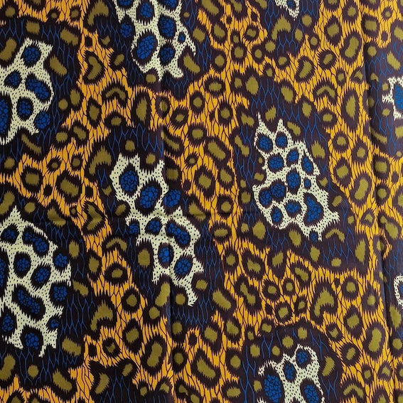 Wax Print „Leo Gelb“ – afrikanischer Baumwollstoff