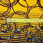 Afrikanischer Wax Print Stoff Baumwolle YELLOW BUBBLES | Meterware