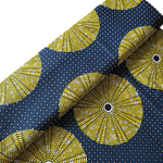 YELLOW CIRCLE Waxprint Stoff