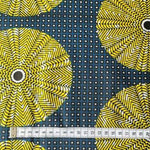 YELLOW CIRCLE Waxprint Stoff