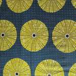 YELLOW CIRCLE Waxprint Stoff