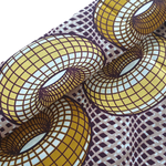 Afrikanischer Wax Print Stoff Baumwolle YELLOW DONUT | Meterware