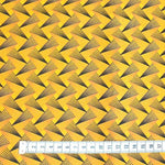 YELLOW FAN PATTERN Afrikanischer-Shweshwe-Stoff-