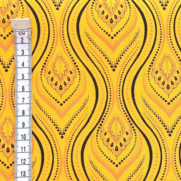 YELLOW-FLAME-Afrikanischer-Shweshwe-Stoff-