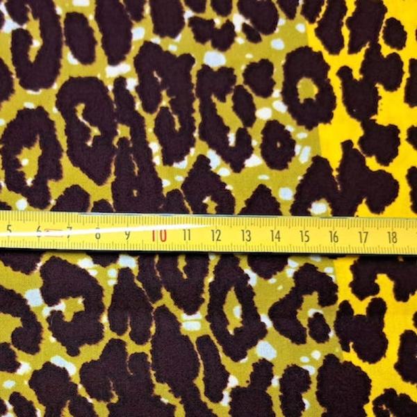 YELLOW LEOPARD Afrikanischer Wax Print Stoff