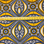 Afrikanischer Wax Print Stoff Baumwolle YELLOW MOSAIC | Meterware