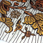 Afrikanischer Wax Print Stoff Baumwolle YELLOW ORIENTAL FLOWERS | Meterware