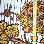 Afrikanischer Wax Print Stoff Baumwolle YELLOW ORIENTAL FLOWERS | Meterware