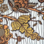 Afrikanischer Wax Print Stoff Baumwolle YELLOW ORIENTAL FLOWERS | Meterware