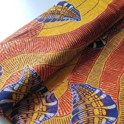 YELLOW SHELL Osikani Stoff