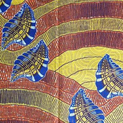 YELLOW SHELL Osikani Stoff