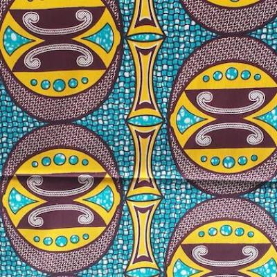 YELLOW UFO Waxprint Stoff