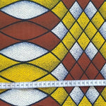 Afrikanischer Wax Print Stoff Baumwolle YELLOW WAVES | Meterware
