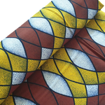 Afrikanischer Wax Print Stoff Baumwolle YELLOW WAVES | Meterware