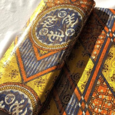 YELLOW ZIG ZAG Osikani Stoff