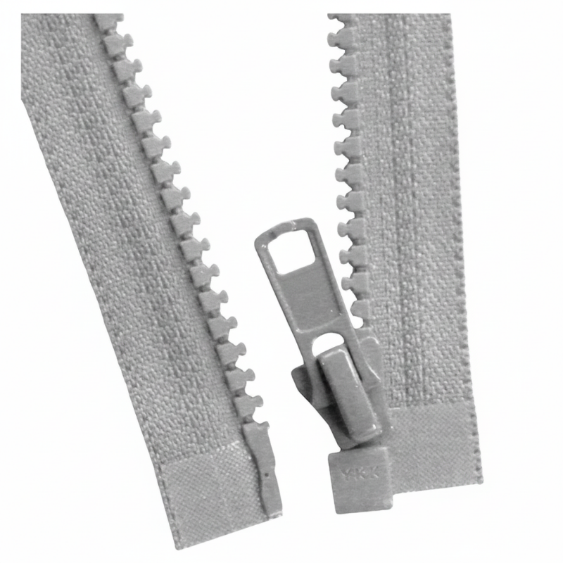 YKK Vislon® teilbarer Reissverschluss Hellgrau