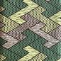 Preview: Afrikanischer Wax Print Stoff Baumwolle GREEN ZIGZAG | Meterware