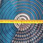 Preview: Afrikanischer Wax Print Stoff Baumwolle BLUE CIRCLES | Meterware
