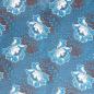 Preview: BLUE FLOWER Afrikanischer-Shweshwe-Stoff