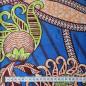 Preview: Afrikanischer Wax Print Stoff Baumwolle BLUE JUNGLE FLOWER | Meterware
