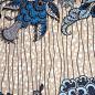Preview: Afrikanischer Wax Print Stoff Baumwolle BLUE ORIENTAL FLOWERS | Meterware