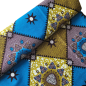 Preview: Afrikanischer Wax Print Stoff Baumwolle BLUE ORIENTAL MOSAIC | Meterware