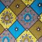 Preview: Afrikanischer Wax Print Stoff Baumwolle BLUE ORIENTAL MOSAIC | Meterware
