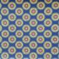 Preview: BLUE-YELLOW-SUNFLOWER-Afrikanischer-Shweshwe-Stoff