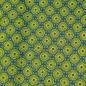 Preview: DISCO BLUE CIRCLE Afrikanischer-Shweshwe-Stoff-