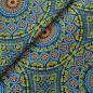 Preview: DISCO-BLUE-ORNAMENT-Afrikanischer-Shweshwe-Stoff