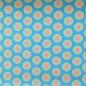 Preview: DISCO-TURQUOISE DOTS-Afrikanischer-Shweshwe-Stoff