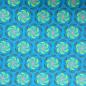 Preview: DISCO TURQUOISE WINDMILL Afrikanischer-Shweshwe-Stoff