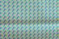 Preview: DISCO-TURQUOISE-FAN-PATTERN-Afrikanischer-Shweshwe-Stoff-