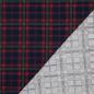 Preview: Flanell Baumwolle Dunkelblau Rot Karo