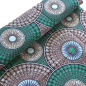 Preview: Afrikanischer Wax Print Stoff Baumwolle GREEN CIRCLE | Meterware