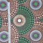 Preview: Afrikanischer Wax Print Stoff Baumwolle GREEN CIRCLE | Meterware