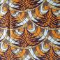 Preview: Afrikanischer Wax Print Stoff Baumwolle ORANGE CHRISTMAS TREE | Meterware
