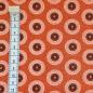 Preview: ORANGE-DOTS-Afrikanischer-Shweshwe-Stoff-