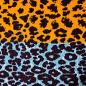 Preview: Afrikanischer Wax Print Stoff Baumwolle ORANGE LEOPARD | Meterware