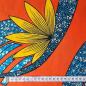 Preview: Afrikanischer Wax Print Stoff Baumwolle RED YELLOW TROPICAL FLOWER | Meterware